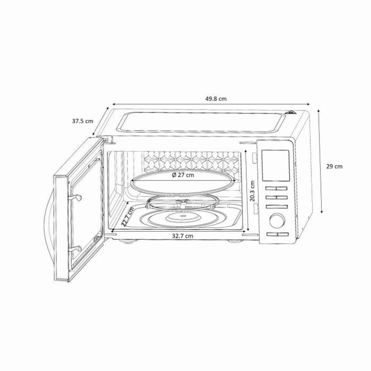 Microondas com Grill Continental Edison 900 w 25 L Prateado 900 W 25 L